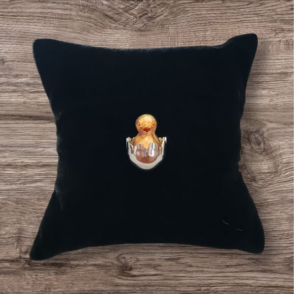 Hatching Baby Chick Silver and Gold Mens Easter Spring Farmer Tie Tack Lapel Pin - Picture 5 of 6